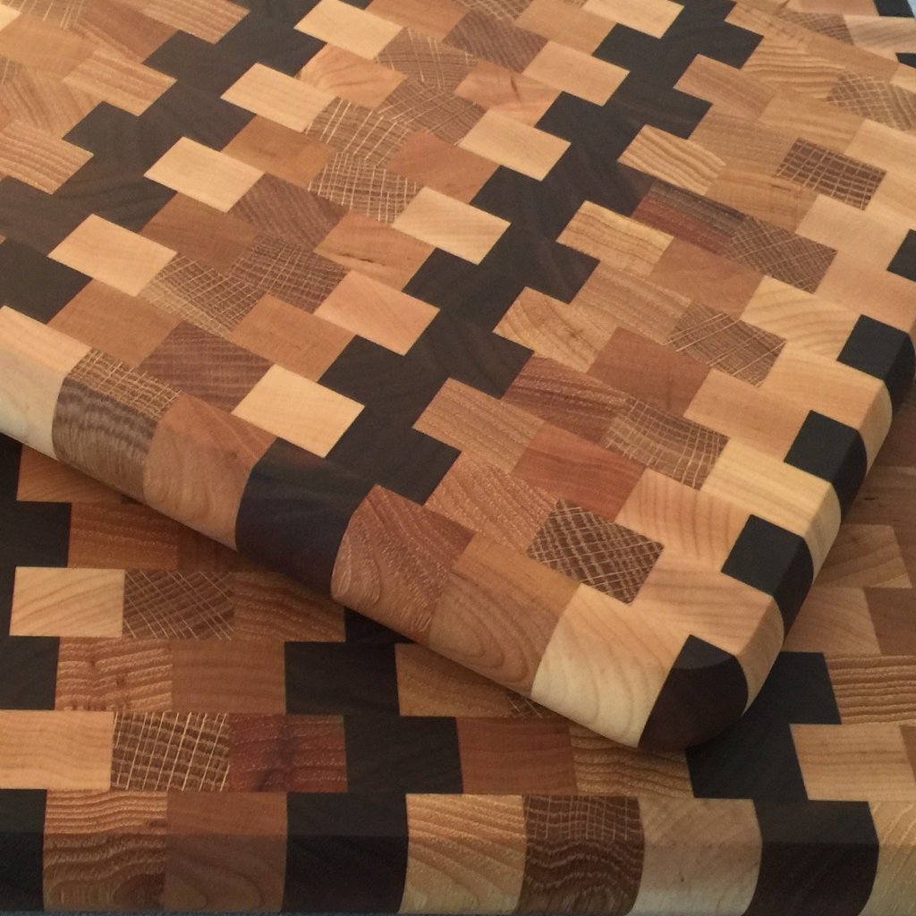 large quilt pattern endgrain cutting boards